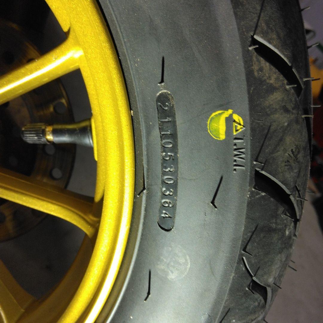 ①フロント　10インチホイール　タイヤ　ディスクホイール　ホンダライブディオZX