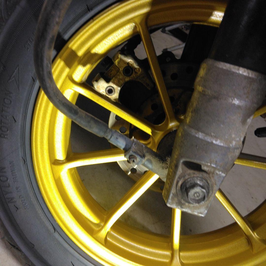 ①フロント　10インチホイール　タイヤ　ディスクホイール　ホンダライブディオZX