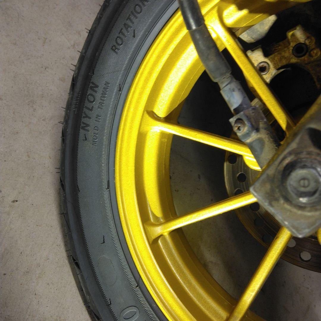 ①フロント　10インチホイール　タイヤ　ディスクホイール　ホンダライブディオZX