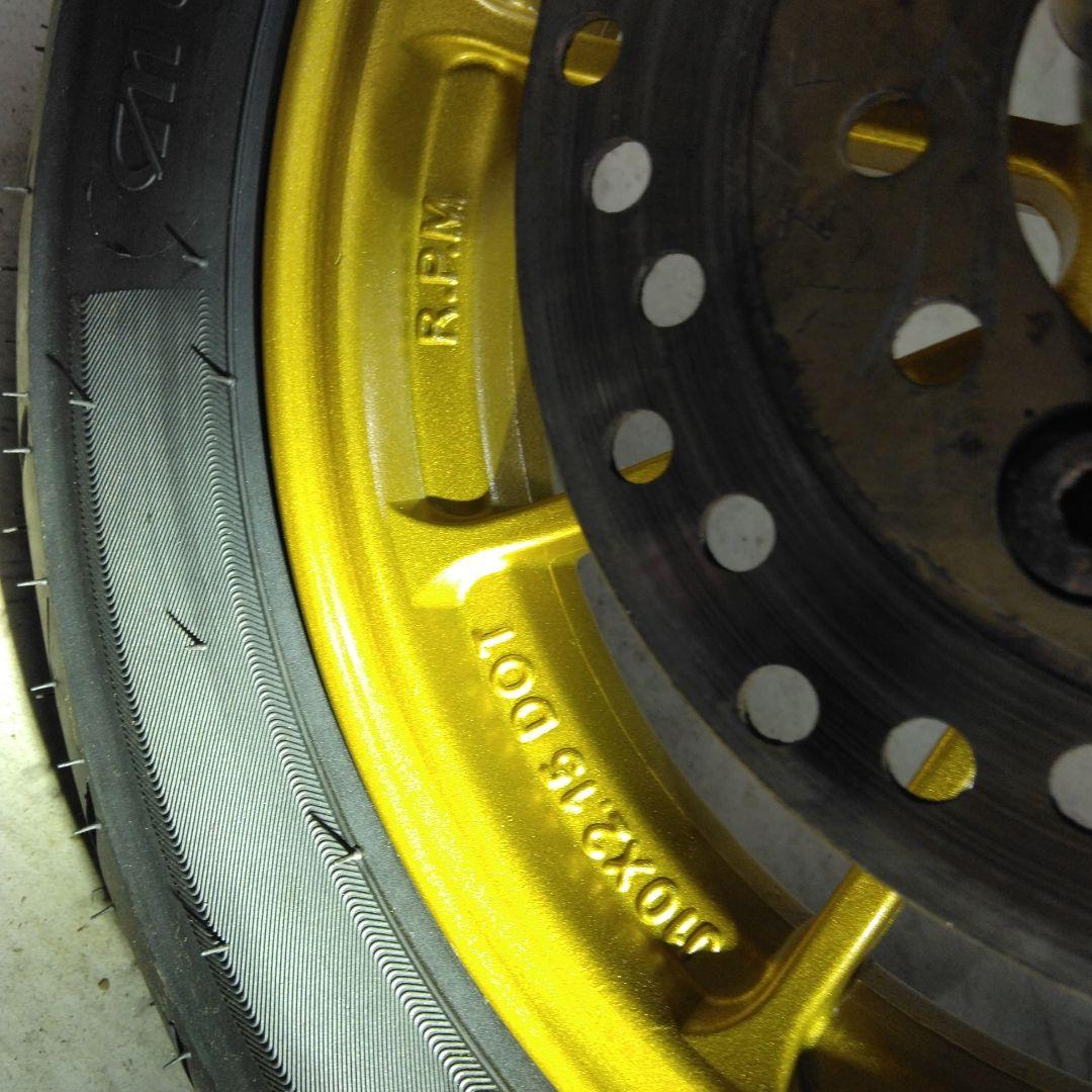 ①フロント　10インチホイール　タイヤ　ディスクホイール　ホンダライブディオZX