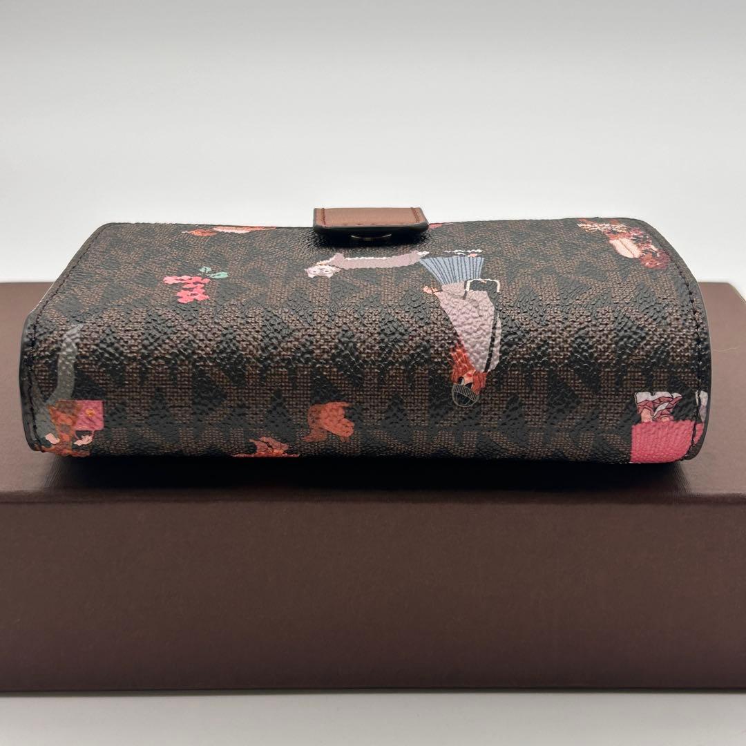 MICHAEL KORS マイケルコース 二つ折り財布 イラスト 美品 希少性大