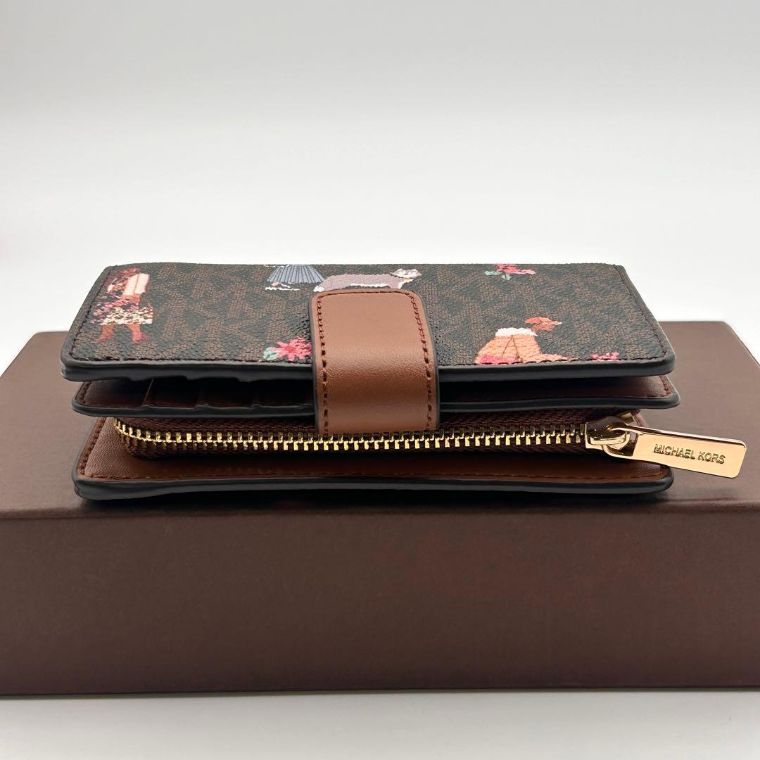 MICHAEL KORS マイケルコース 二つ折り財布 イラスト 美品 希少性大