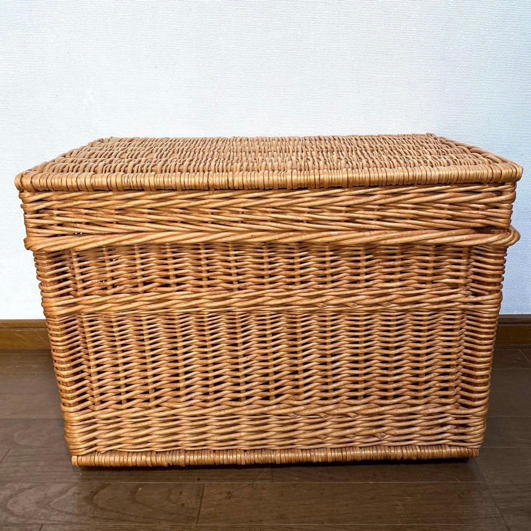 【送料込み】希少 キャトル・セゾン フランス柳 トランク バスケット