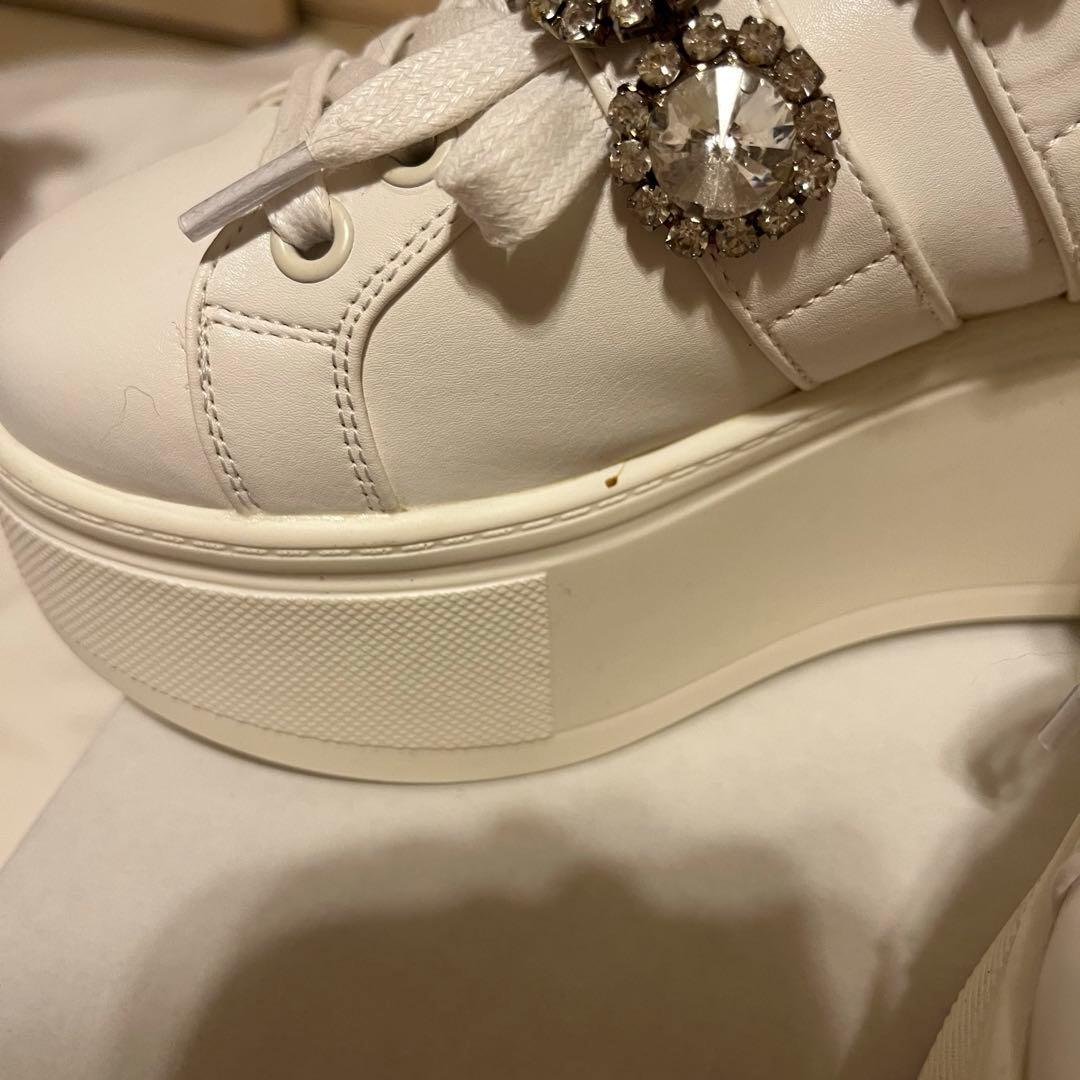 michellMacaron ミシェルマカロン 厚底ビジュースニーカー Sサイズ