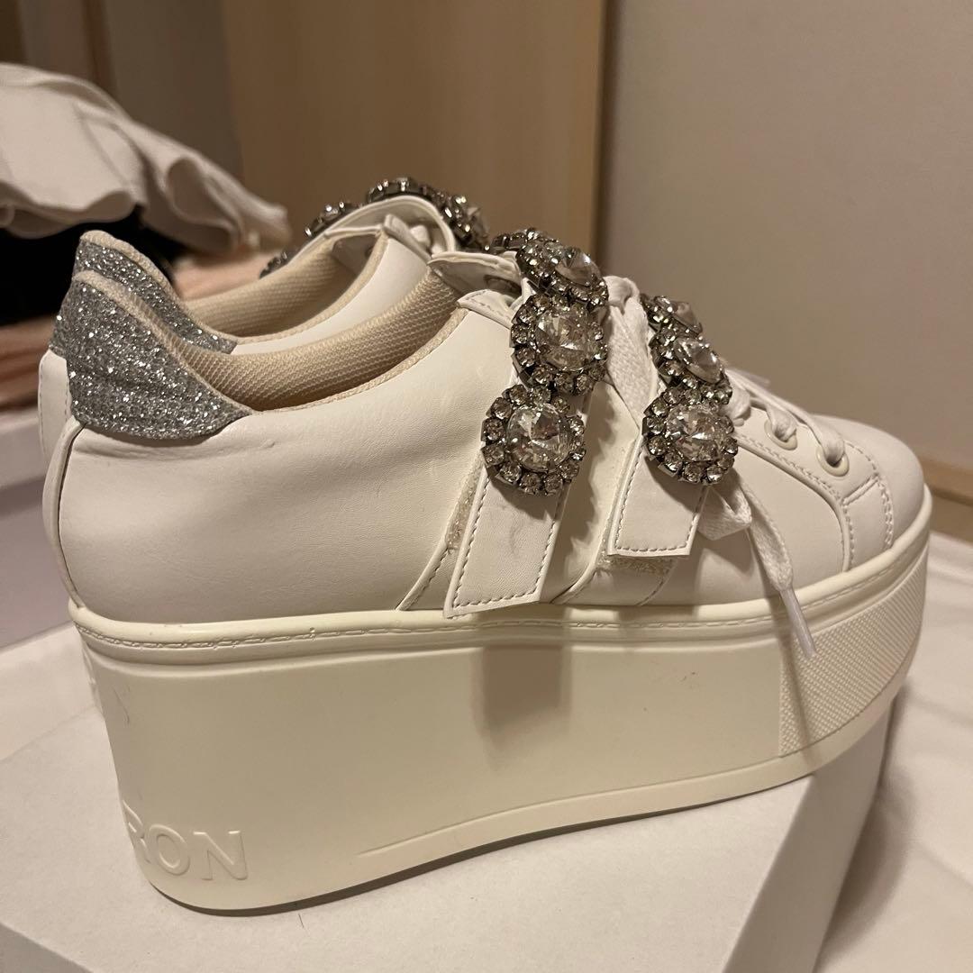 michellMacaron ミシェルマカロン 厚底ビジュースニーカー Sサイズ