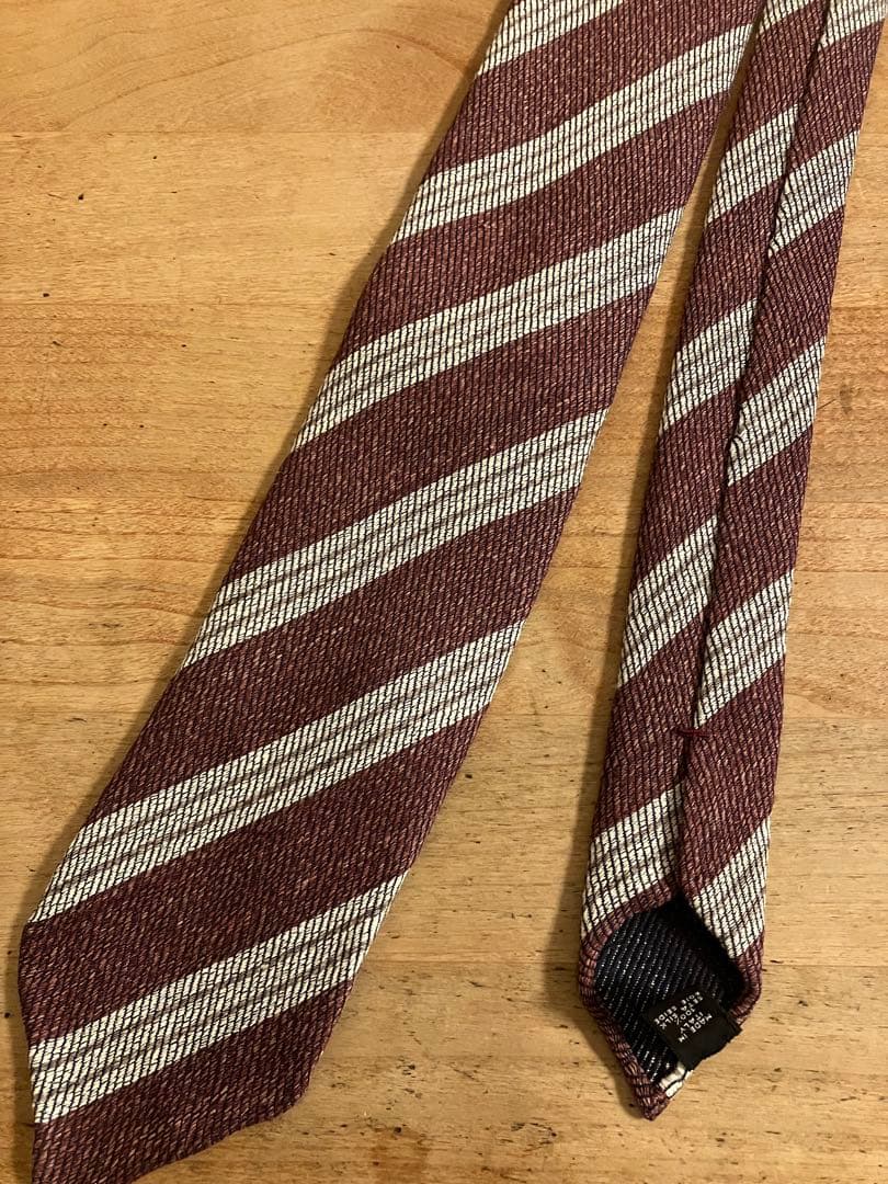 未使用　tie your tie レジメンタルネクタイ　シルク100%