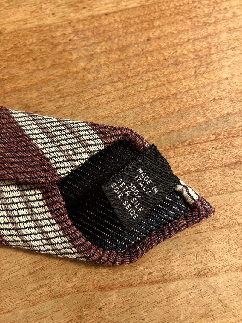 未使用　tie your tie レジメンタルネクタイ　シルク100%