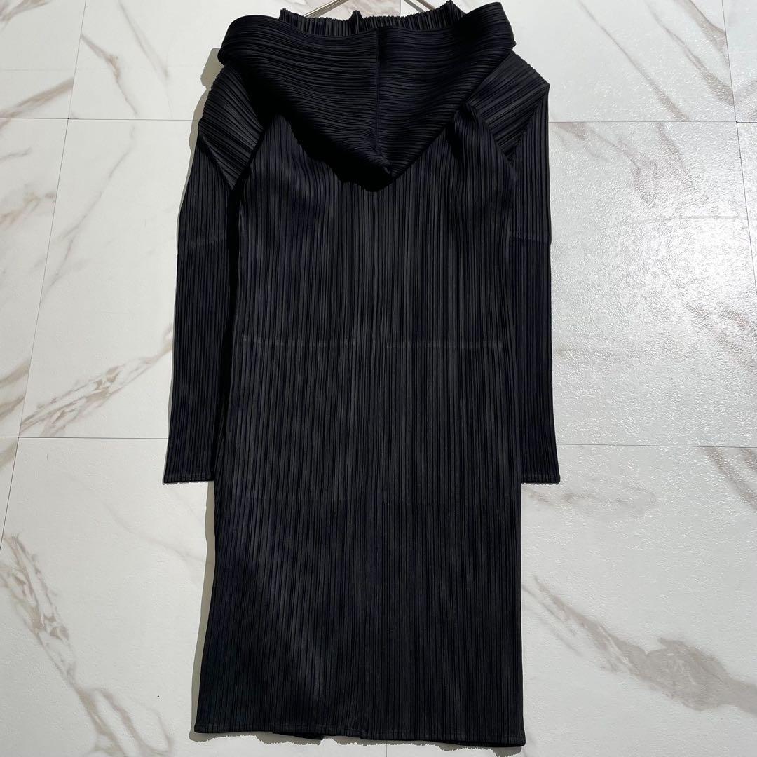 ジャケット・アウター PLEATS PLEASE long Hooded coat Black 3