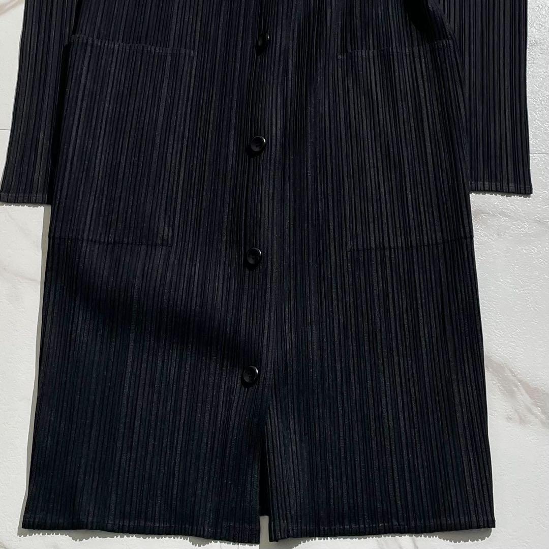 ジャケット・アウター PLEATS PLEASE long Hooded coat Black 3