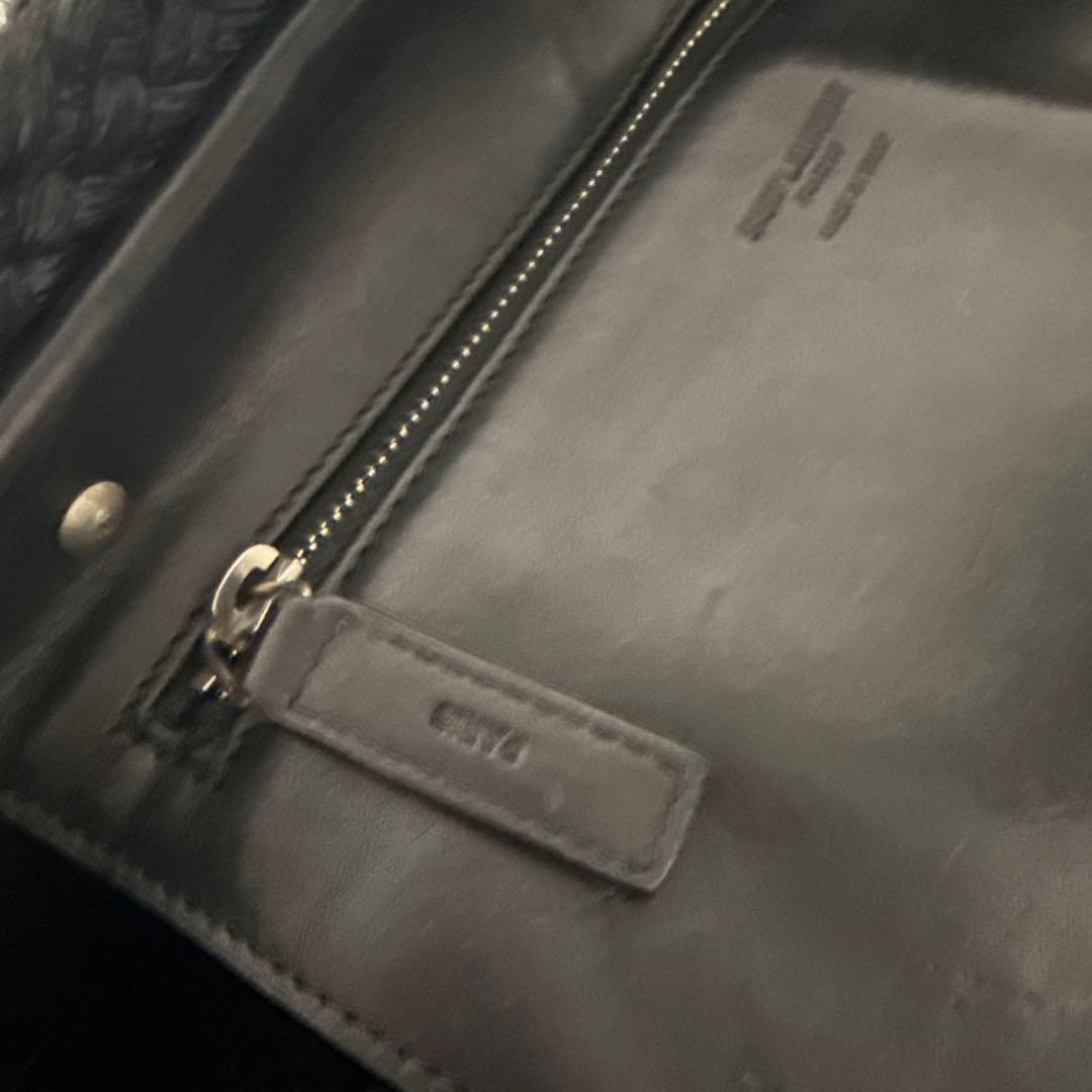 サンローラン　SAINT LAURENT パニエ　ラフィア　かごバッグ　ブラッグ