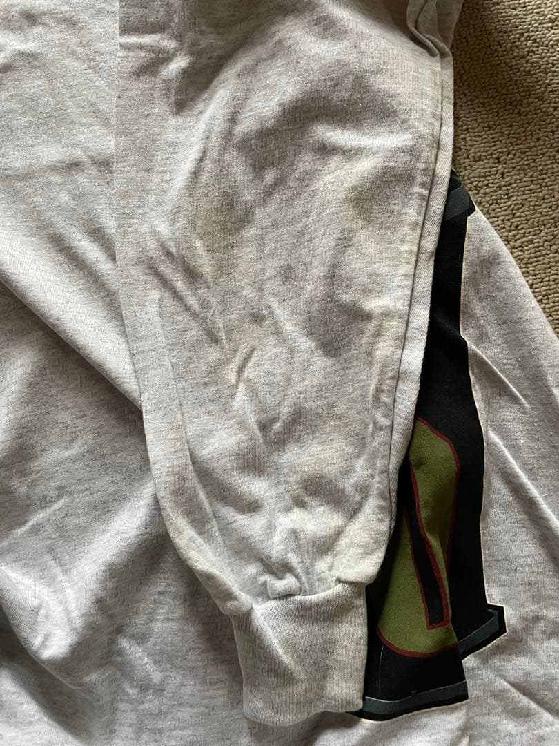 80's old Stussy スプレー缶 グレー ロングスリーブTシャツ