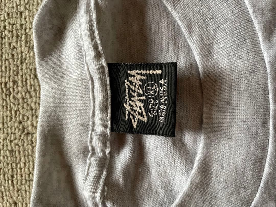 80's old Stussy スプレー缶 グレー ロングスリーブTシャツ