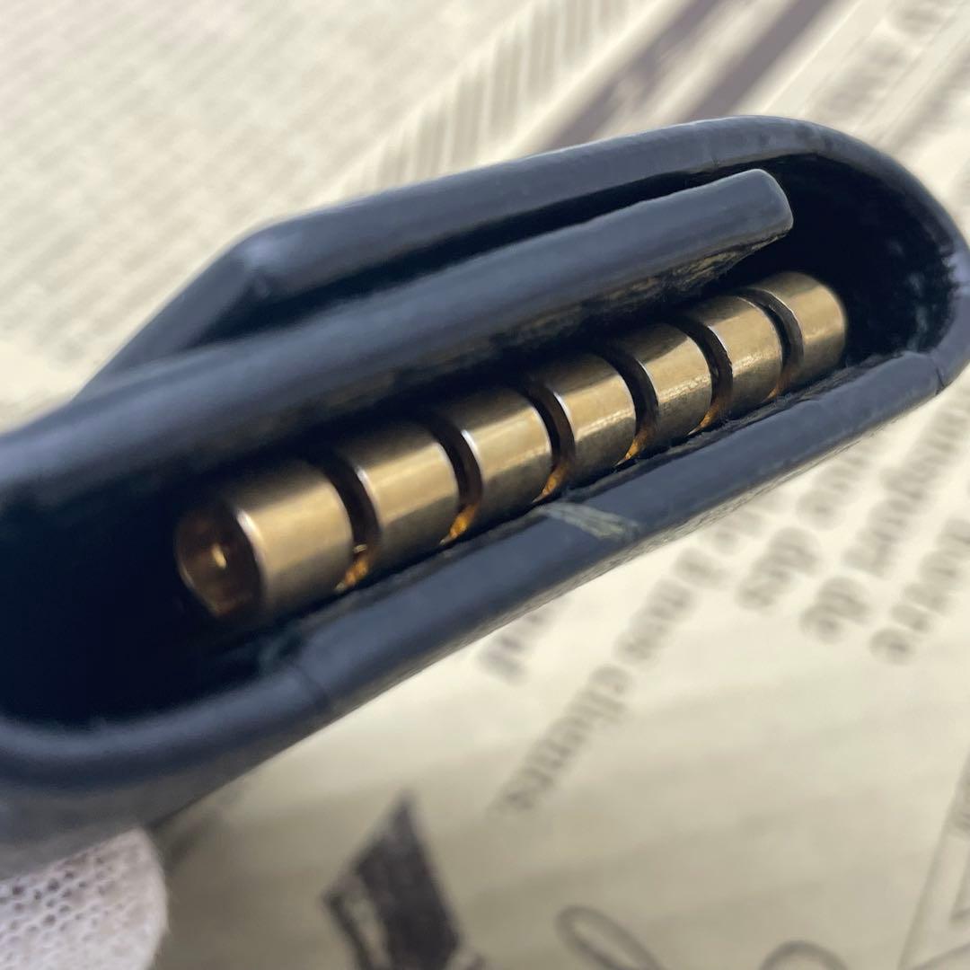 グッチ キーケース 鍵 GGマーモント 革 黒 6連 FP401