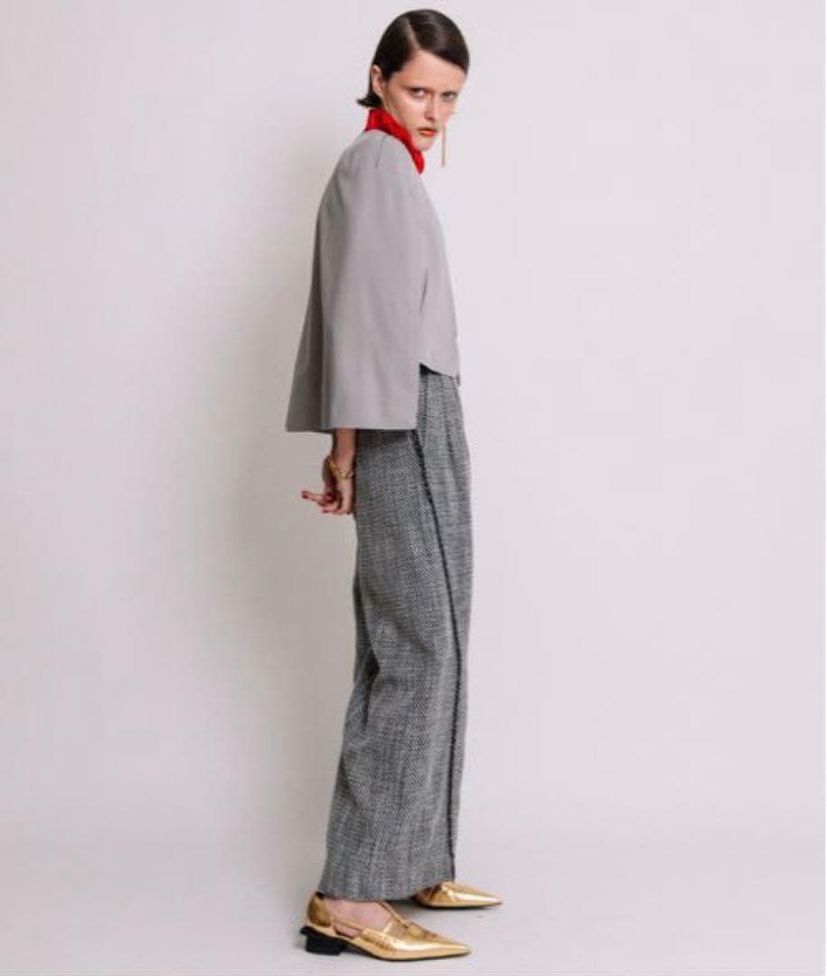 ヤマダヤ　AULA AILA ポンチョジャケット　ノーカラージャケット