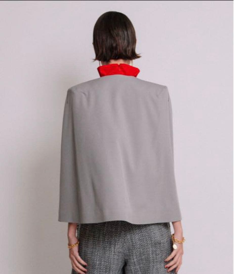 ヤマダヤ　AULA AILA ポンチョジャケット　ノーカラージャケット