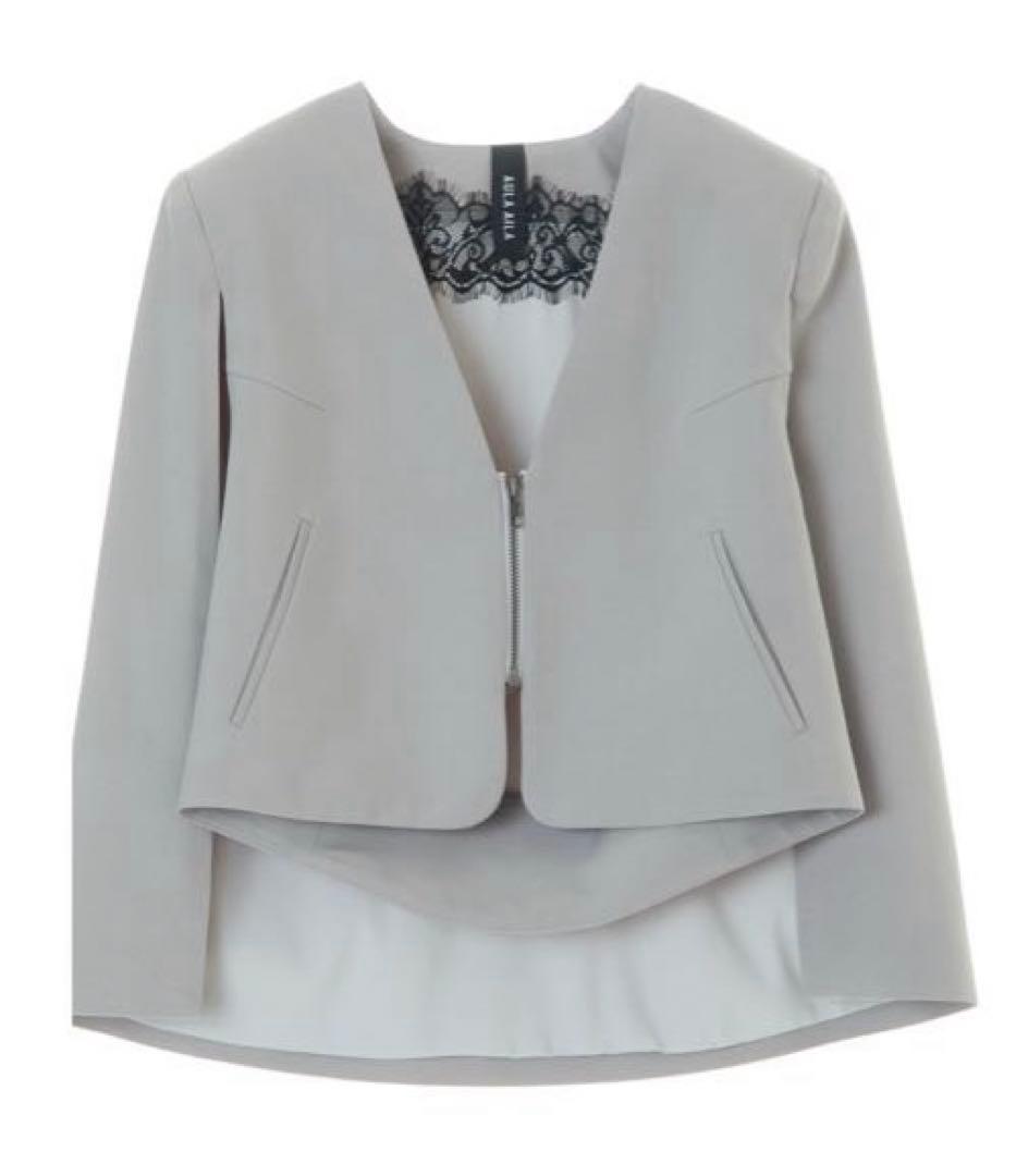 ヤマダヤ　AULA AILA ポンチョジャケット　ノーカラージャケット