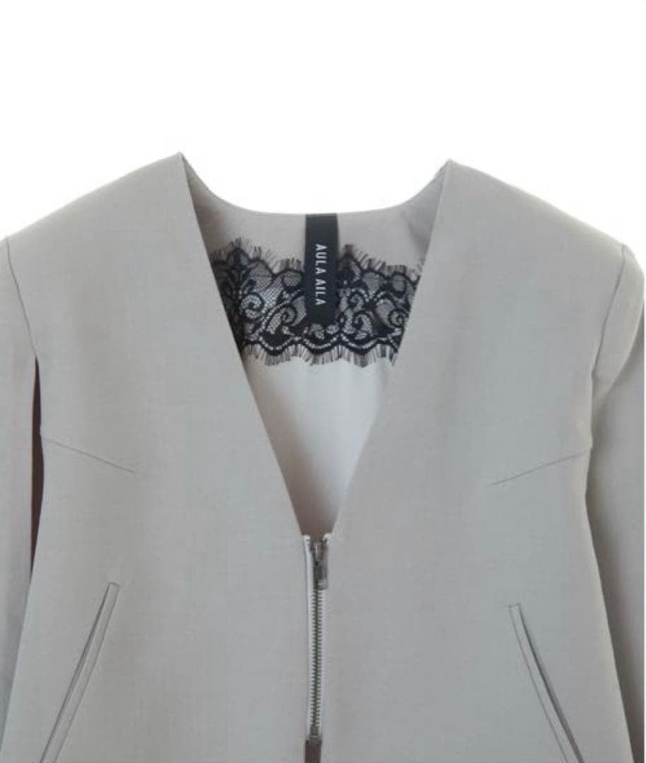 ヤマダヤ　AULA AILA ポンチョジャケット　ノーカラージャケット