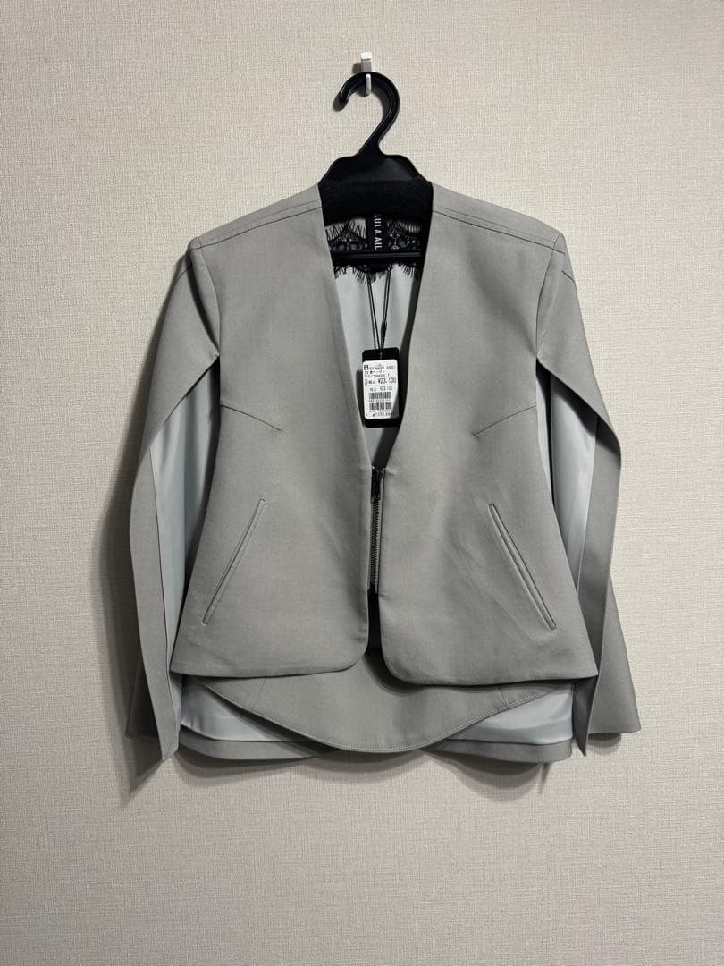 ヤマダヤ　AULA AILA ポンチョジャケット　ノーカラージャケット