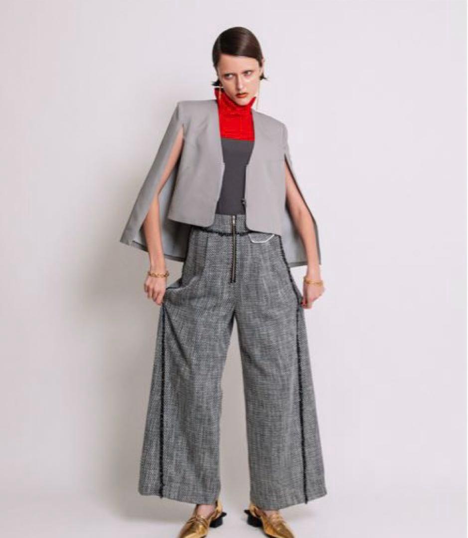 ヤマダヤ　AULA AILA ポンチョジャケット　ノーカラージャケット