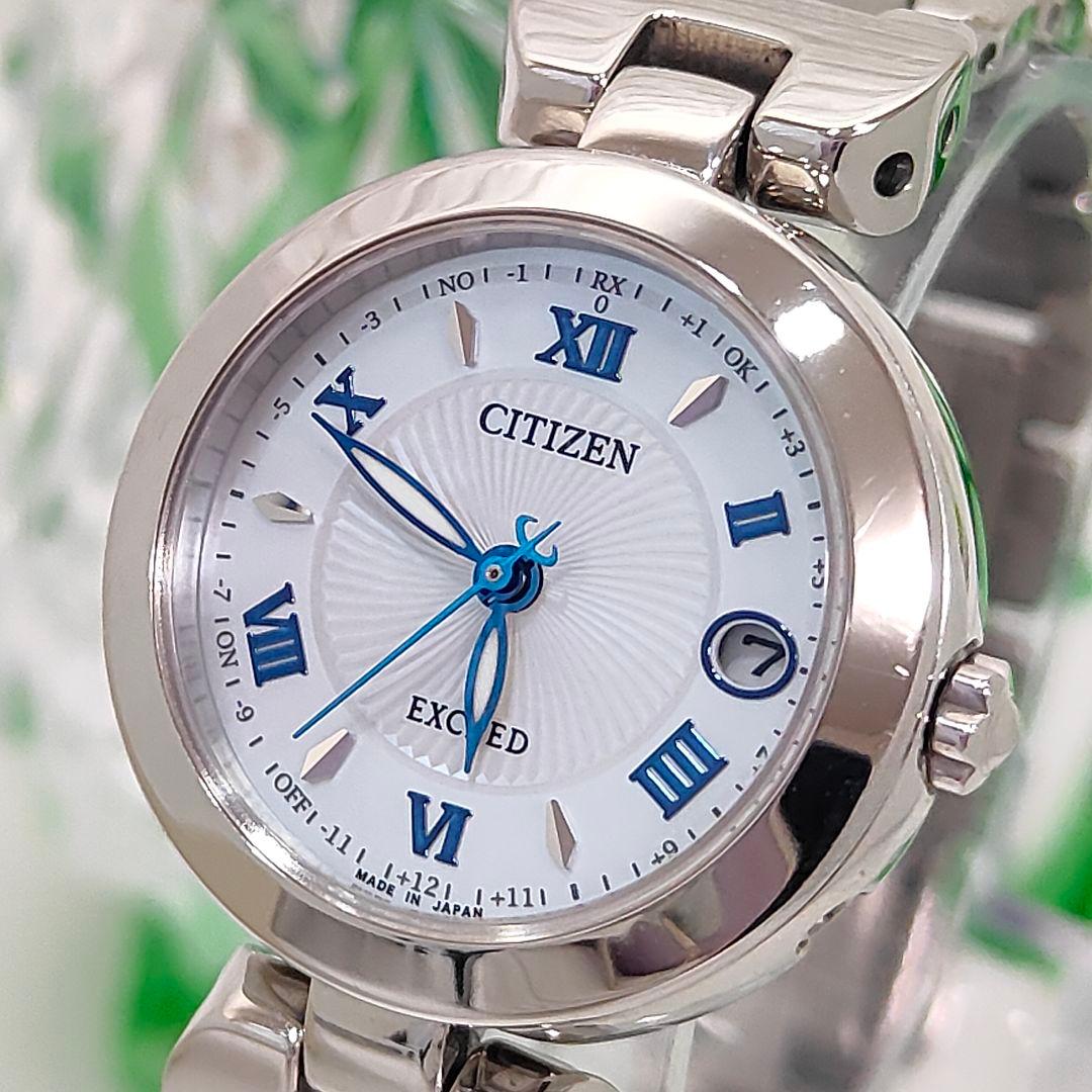 EXCEED シチズン ES9420-58A エコドライブ チタン 白蝶貝