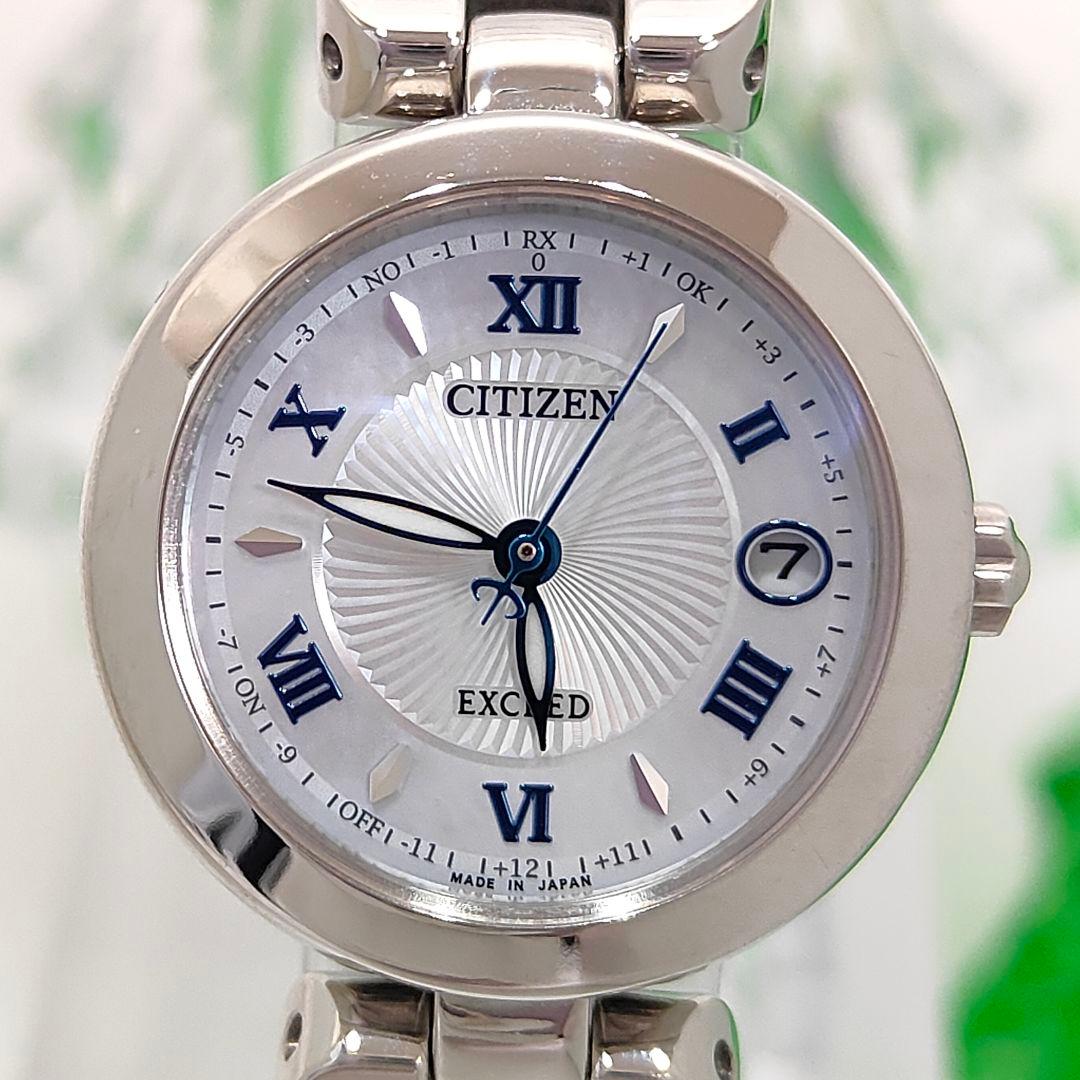 EXCEED シチズン ES9420-58A エコドライブ チタン 白蝶貝
