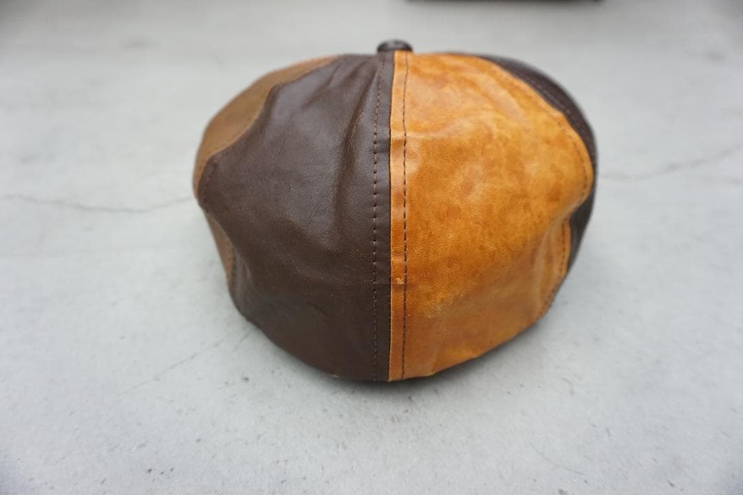 美品 THE REAL McCOY'S レザー キャスケット 帽子 207P▲
