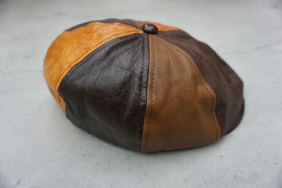 美品 THE REAL McCOY'S レザー キャスケット 帽子 207P▲