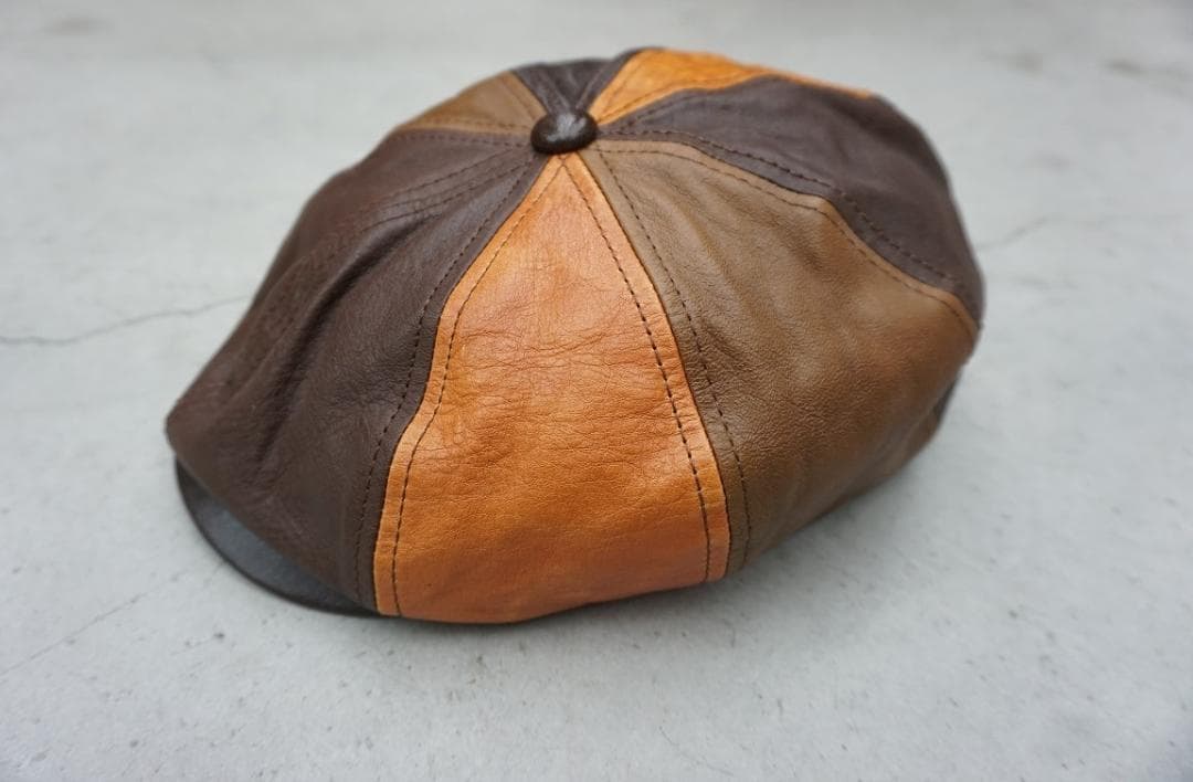 美品 THE REAL McCOY'S レザー キャスケット 帽子 207P▲