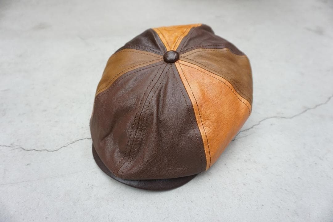 美品 THE REAL McCOY'S レザー キャスケット 帽子 207P▲