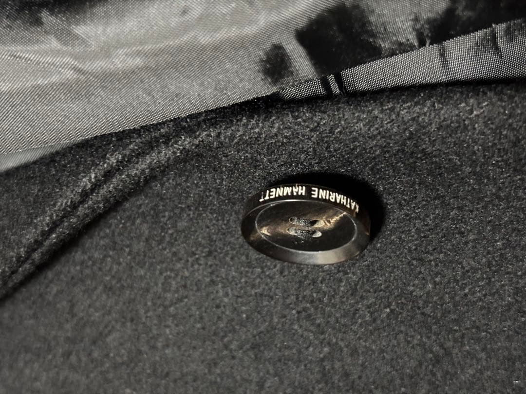 KATHARINE HAMNETT ブラック チェスターコート XL