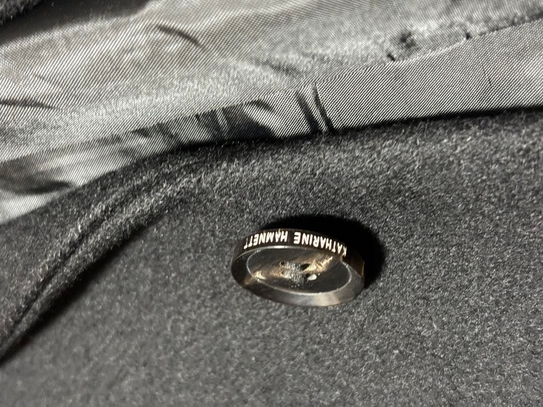 KATHARINE HAMNETT ブラック チェスターコート XL