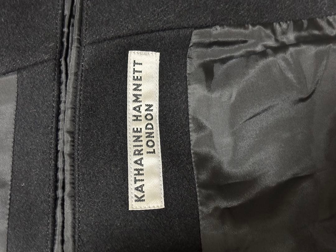 KATHARINE HAMNETT ブラック チェスターコート XL