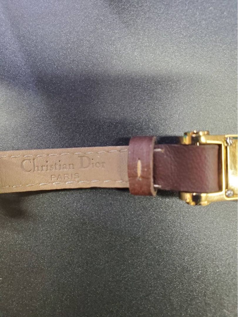 Christian Dior レザーベルト時計 D104-150