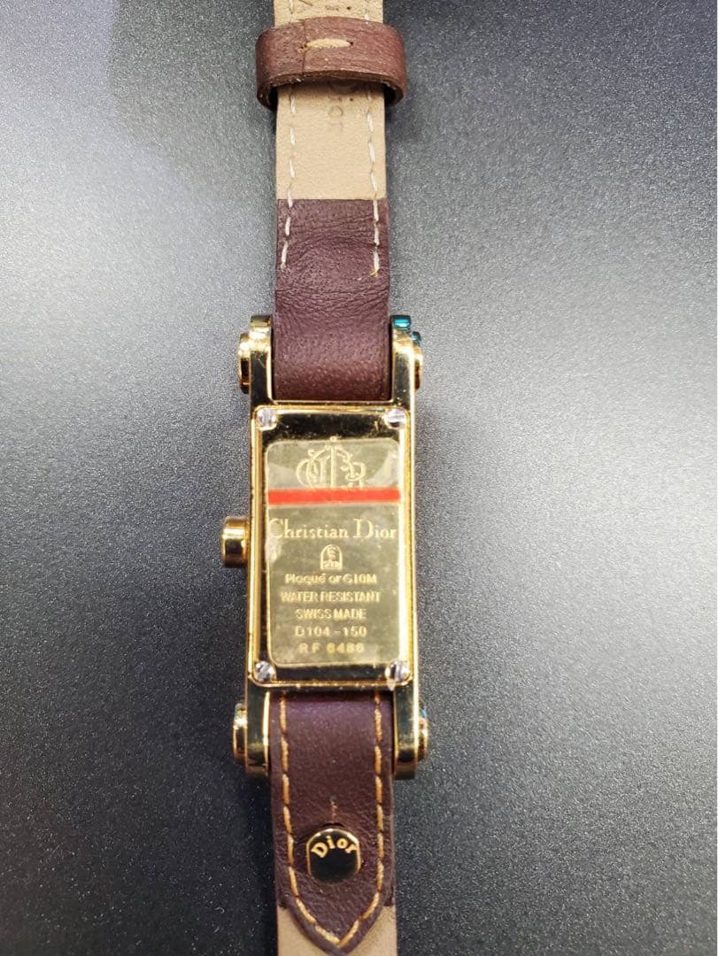 Christian Dior レザーベルト時計 D104-150