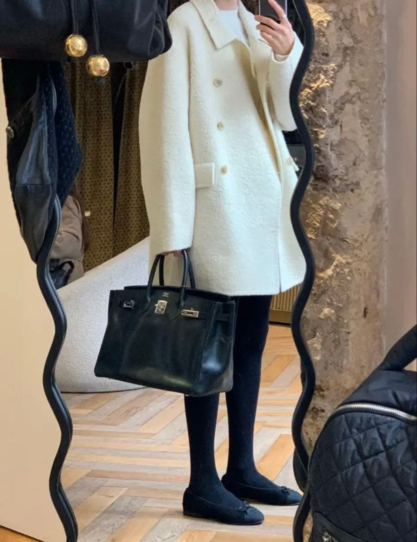 ジャケット・アウター OUNCE high neck double handmade coat