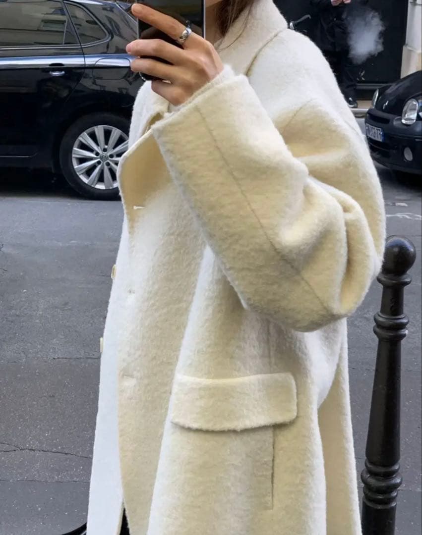 ジャケット・アウター OUNCE high neck double handmade coat