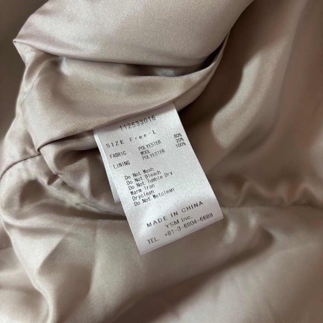 ドロップショルダージャケットコート ダーリッチ アイボリー FL