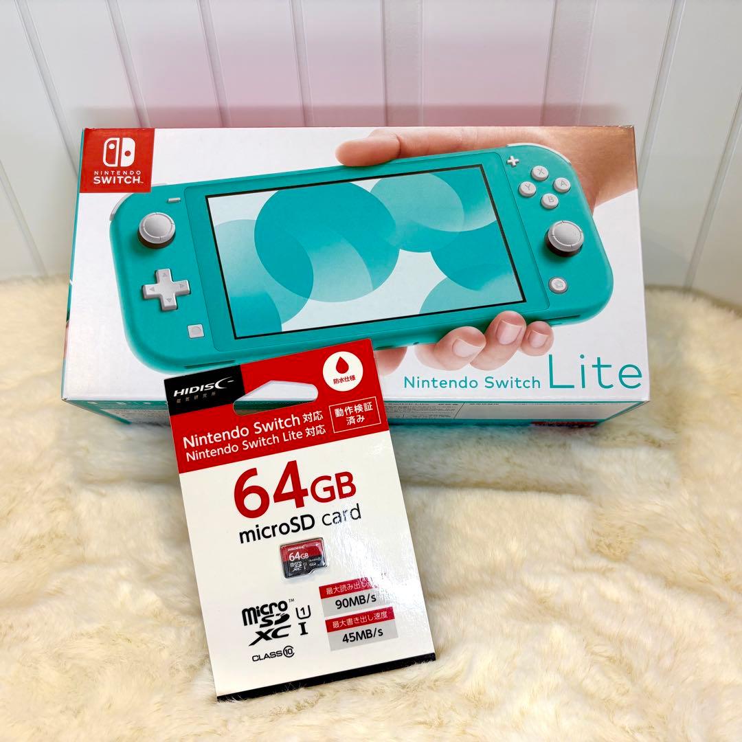 任天堂Switch ライト本体ターコイズmicroSDcardセット新品未開封