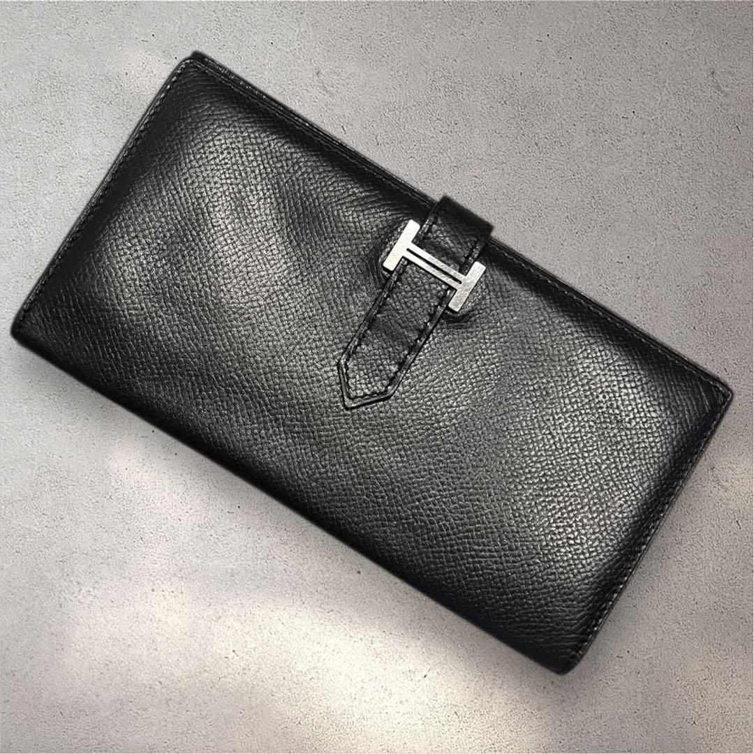 エルメス　財布　ベアンスフレ　ブラック　ウォレット