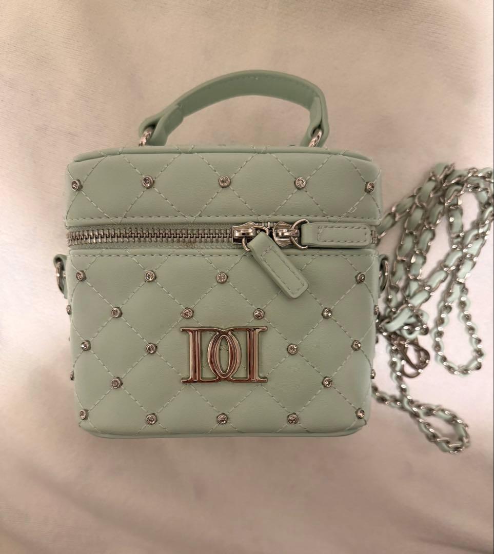 Darich ダーリッチ キルティングビジュースクエアミニバッグ ミント