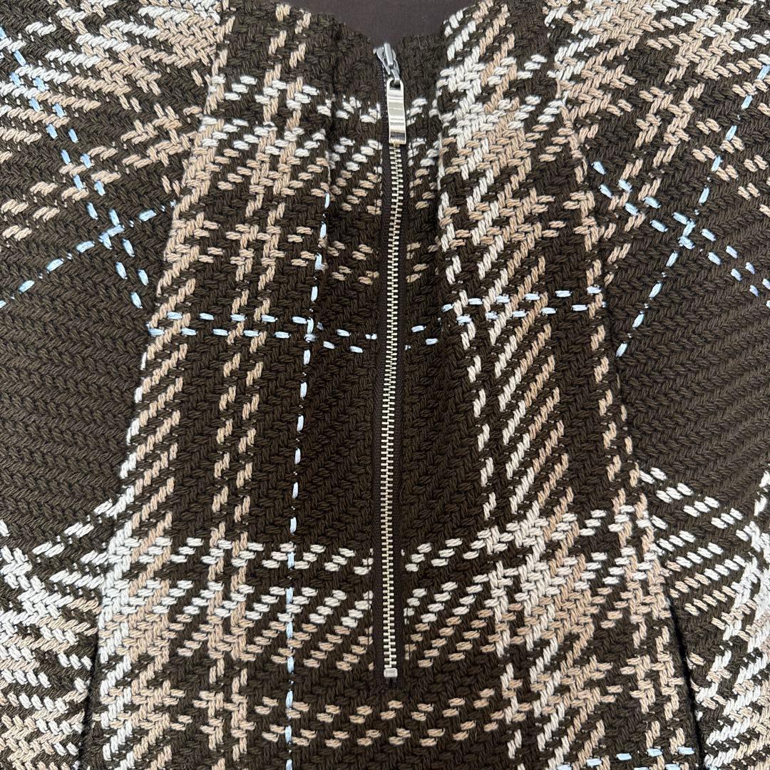 SNIDEL Sustainableロービングチェックミニスカート 0サイズ