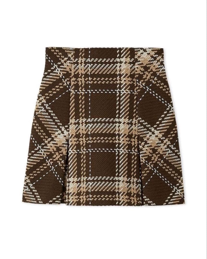 SNIDEL Sustainableロービングチェックミニスカート 0サイズ