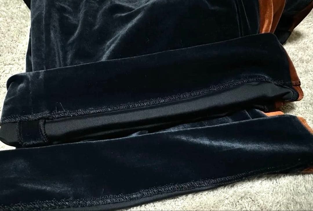 roku 6 パンツ　ベロアパンツ　ベロア　ラインパンツ