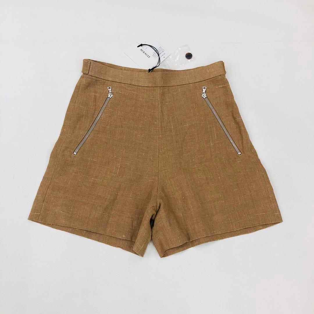 1296 新品タグ付き　オーラリー　定価35200円 ショートパンツ　リネン　2