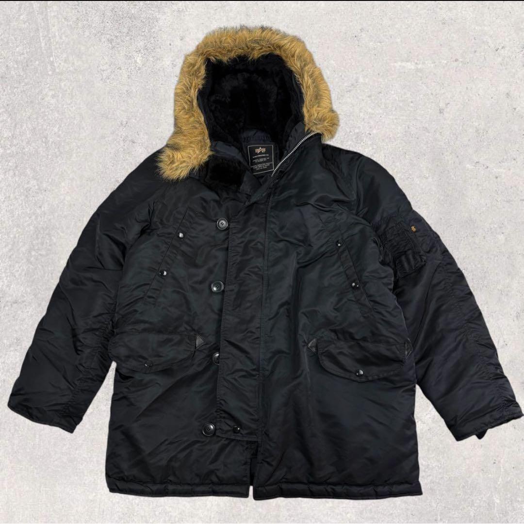 ALPHA INDUSTRIES N-3B フライトジャケット ブラック XL