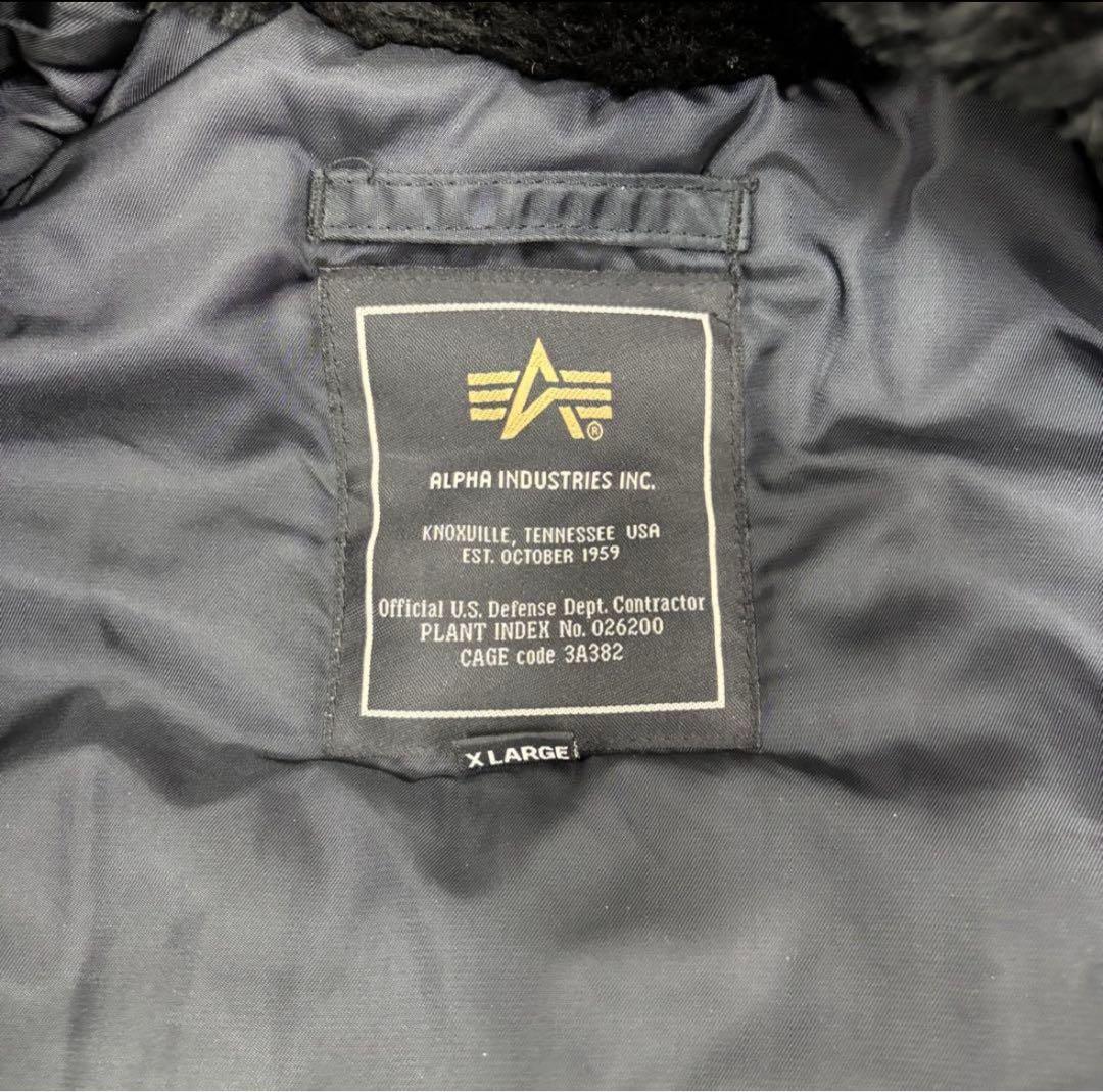 ALPHA INDUSTRIES N-3B フライトジャケット ブラック XL