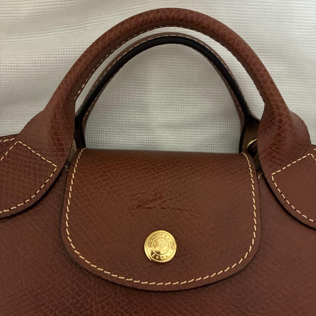 ロンシャン　エピュレ　XS ショルダーバッグ　ブラウン　ÉPURE レザー