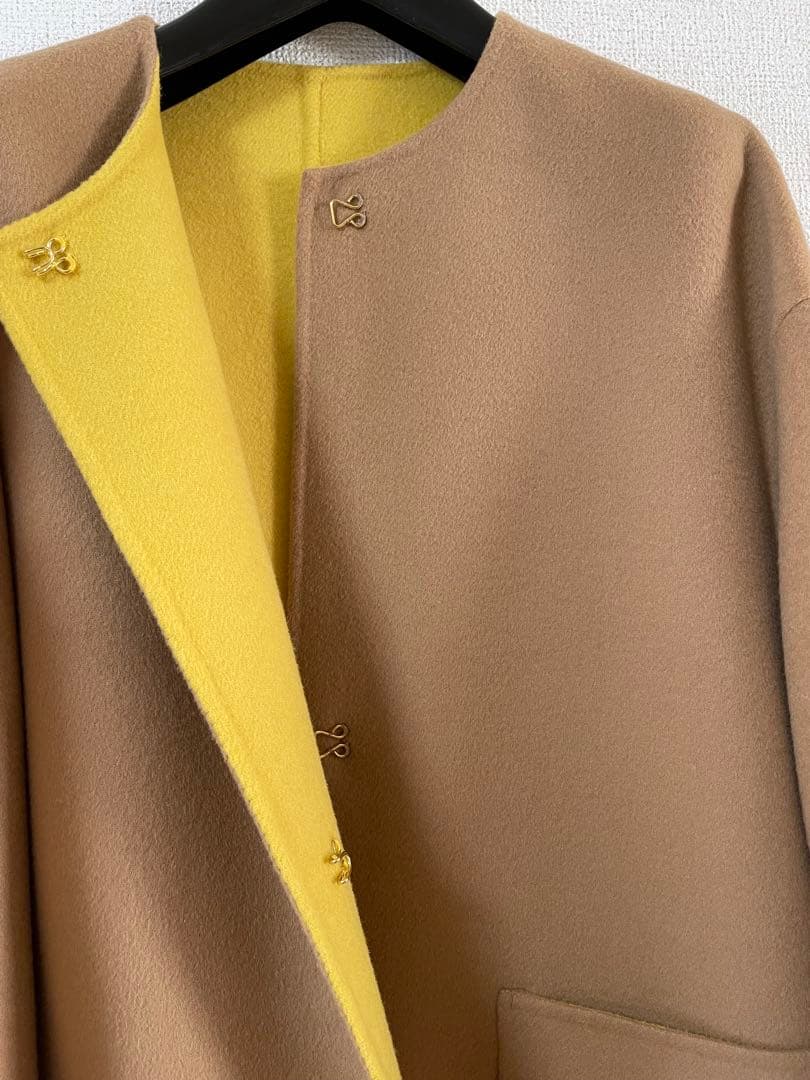 UNITED ARROWS ユナイテッドアローズ リバーシブルノーカラーコート