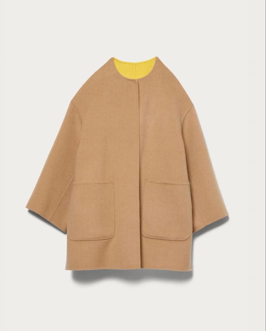 UNITED ARROWS ユナイテッドアローズ リバーシブルノーカラーコート