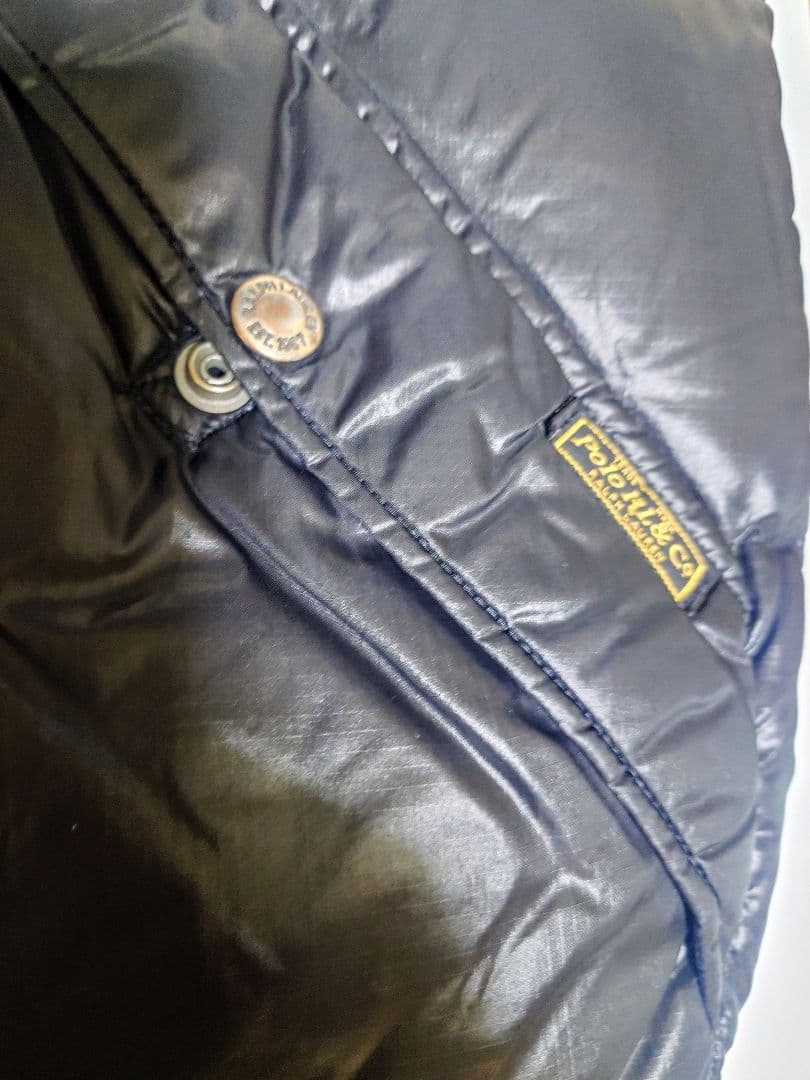 POLO ラルフローレン　メンズ　ブラック　ダウンベスト　XL　ヴィンテージ